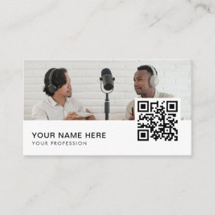 tarjetas de presentación de podcast Código QR