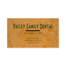 Tarjetas de presentación de prácticas dentales