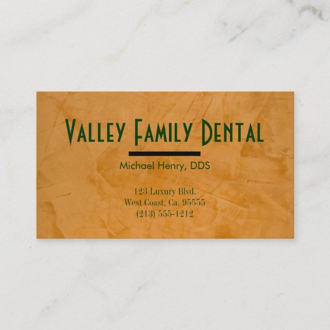 Tarjetas de presentación de prácticas dentales (Anverso)