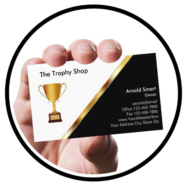 Tarjetas de presentación de premios de trofeos (Subido por el creador)