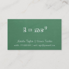 Tarjetas de presentación de profesor de ciencias d