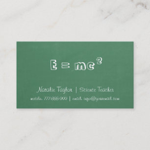 Tarjetas de presentación de profesor de ciencias d