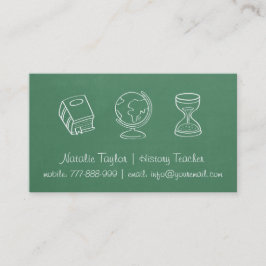 Tarjetas de presentación de profesor de historia c