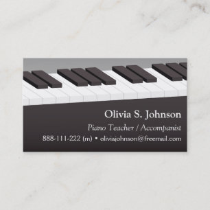 Tarjetas de presentación de profesor de música de 