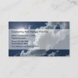 Tarjetas de presentación de psicoterapia Counselin