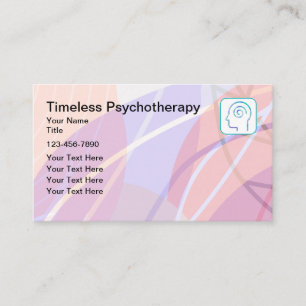 Tarjetas de presentación de psicoterapia de salud