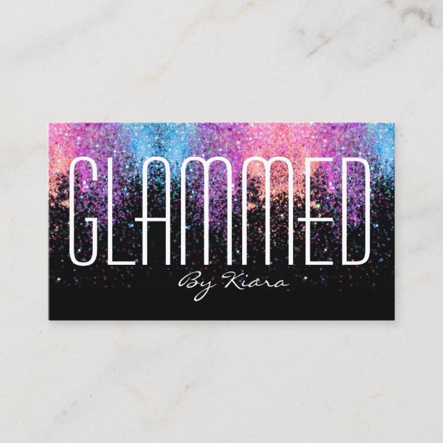 Tarjetas de presentación de Purpurina Glam (Anverso)
