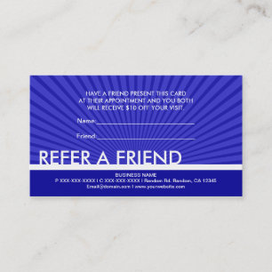 Tarjetas de presentación de ráfaga de franja azul 