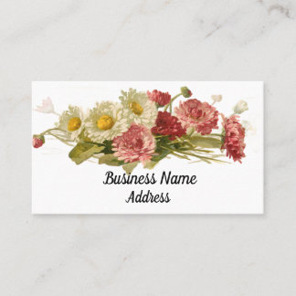 Tarjetas de presentación de ramo floral vintage