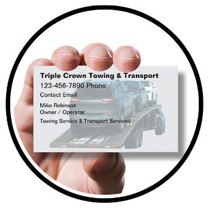 Tarjetas de presentación de remolque y transporte 