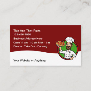 Tarjetas de presentación de restaurante italiano d