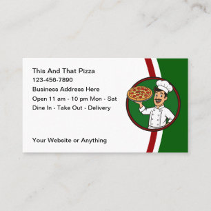 Tarjetas de presentación de restaurante italiano y