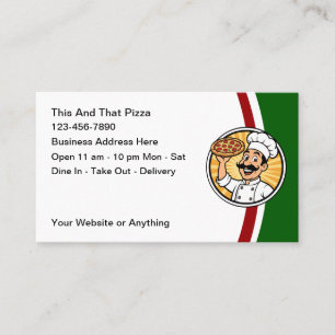 Tarjetas de presentación de restaurante italiano y