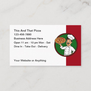 Tarjetas de presentación de restaurante italiano y
