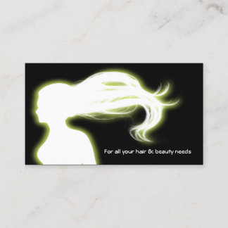tarjetas de presentación de salón de belleza verde