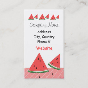 Tarjetas de presentación de sandía