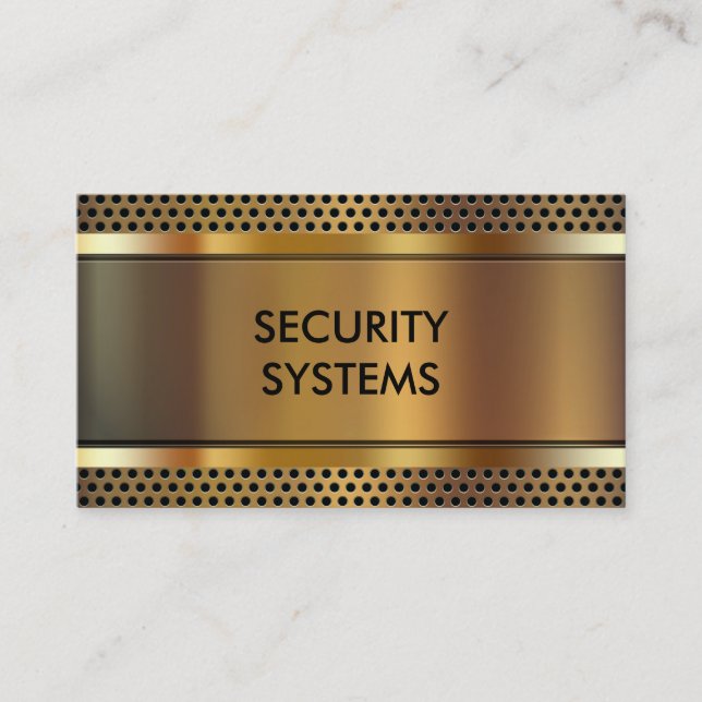 Tarjetas de presentación de seguridad (Anverso)