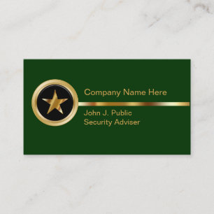 Tarjetas de presentación de seguridad