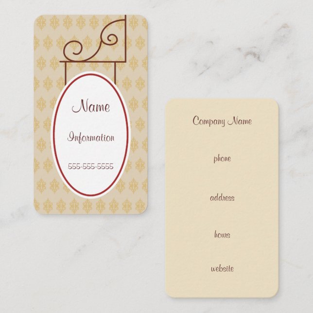 Tarjetas de presentación de señal personalizada an (Anverso / Reverso)