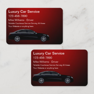 Tarjetas de presentación de servicio de coche de l