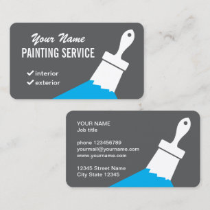 Tarjetas de presentación de servicio de pintura co
