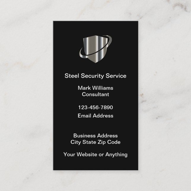 Tarjetas de presentación de Servicio de Seguridad  (Anverso)