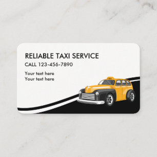 Tarjetas de presentación de servicio de taxi