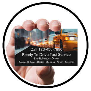 Tarjetas de presentación de servicio de taxi amari