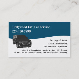 Tarjetas de presentación de servicio de taxi de au