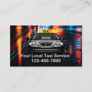 Tarjetas de presentación de servicio de taxi local