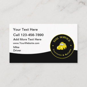 Tarjetas de presentación de servicio de taxi para 