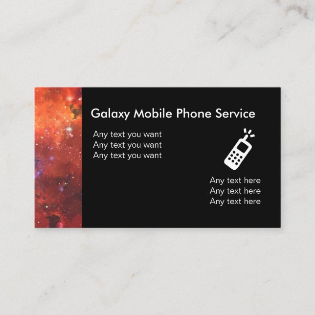 Tarjetas de presentación de servicio de telefonía  (Anverso)