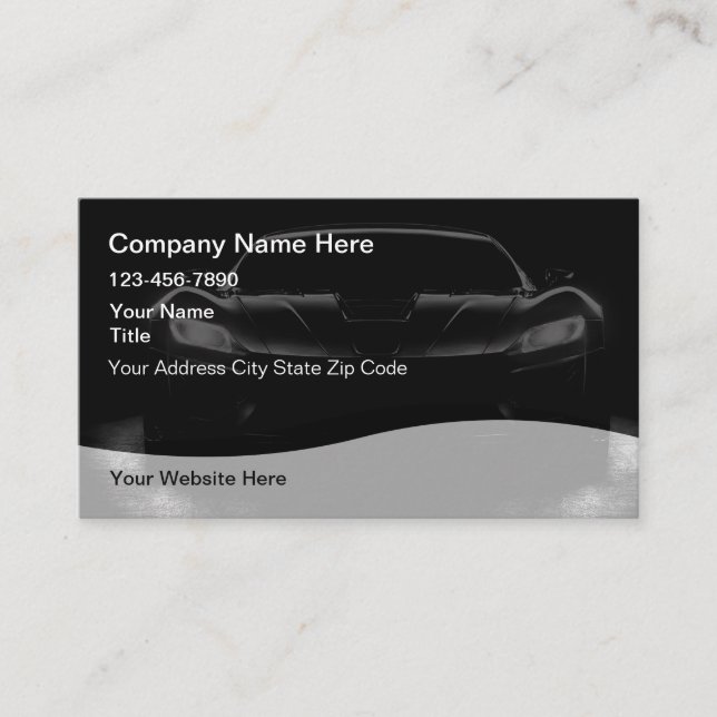 Tarjetas de presentación de servicios automotrices (Anverso)