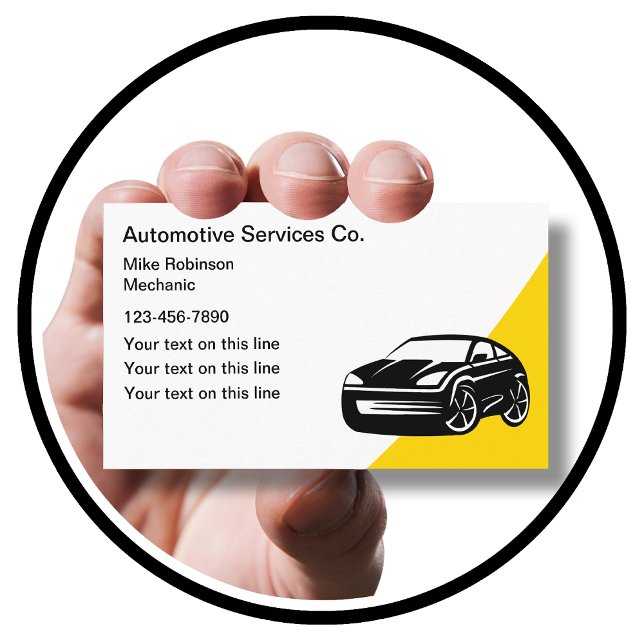 Tarjetas de presentación de servicios automotrices (Subido por el creador)