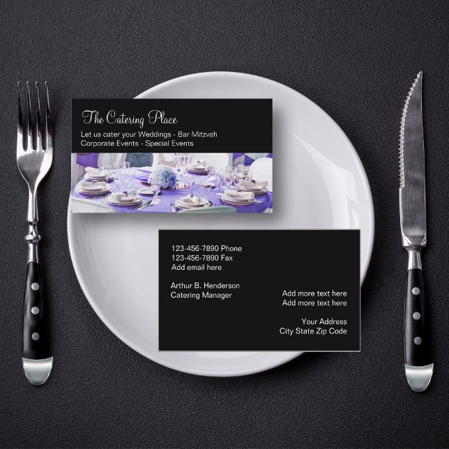 Tarjetas de presentación de servicios de catering (Subido por el creador)