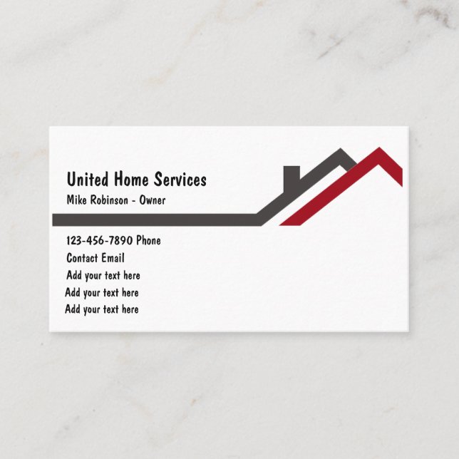 Tarjetas de presentación de servicios de construcc (Anverso)