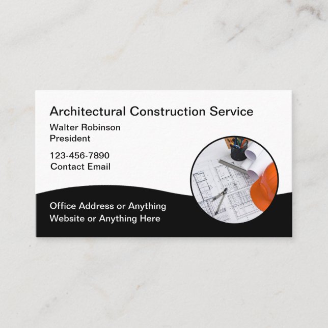 Tarjetas de presentación de servicios de construcc (Anverso)
