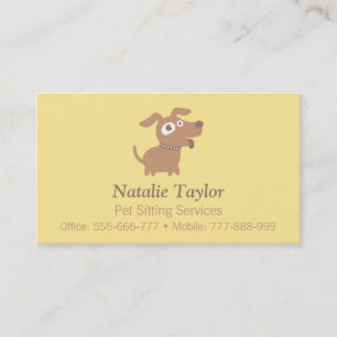 Tarjetas de presentación de servicios de cuidador 