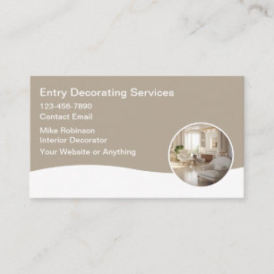 Tarjetas de presentación de servicios de decoració