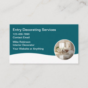 Tarjetas de presentación de servicios de decoració