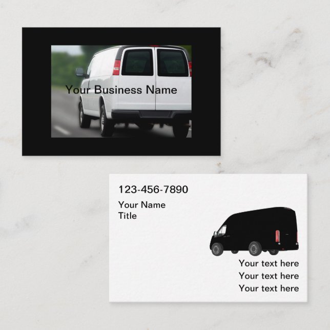 Tarjetas de presentación de servicios de entrega o (Anverso / Reverso)