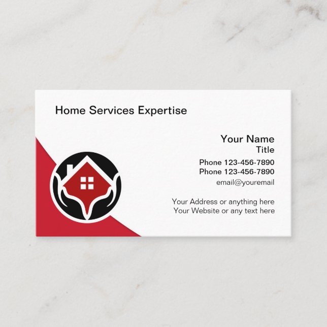 Tarjetas de presentación de servicios de hogar mod (Anverso)