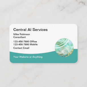 Tarjetas de presentación de servicios de IA modern