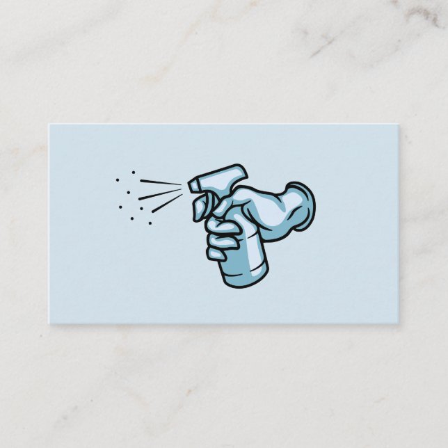 Tarjetas de presentación de servicios de limpieza (Anverso)