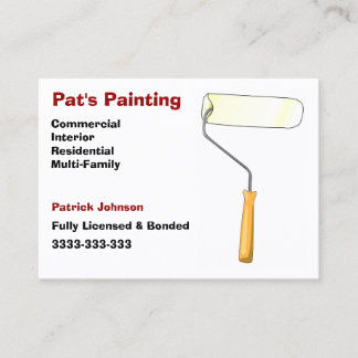 Tarjetas de presentación de servicios de pintura