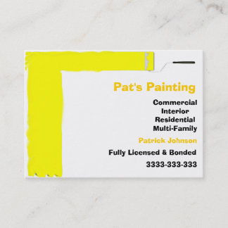 Tarjetas de presentación de servicios de pintura