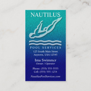 Tarjetas de presentación de servicios de piscina