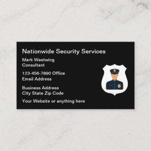 Tarjetas de presentación de servicios de seguridad