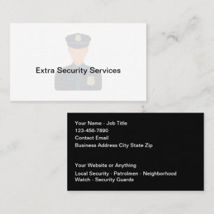 Tarjetas de presentación de servicios de seguridad