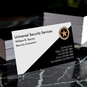 Tarjetas de presentación de servicios de seguridad